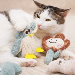 Juguetes masticables para gatos y perros con hierba gatera seguros