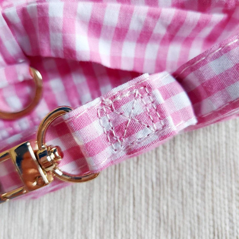 Conjunto de arnés y correa ajustables para perros, arnés de celosía para cachorros, ropa para perros pequeños, chaleco para Chihuahua, ropa para mascotas con anillo en D - imagen 4