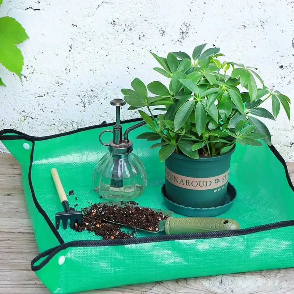 Estera plegable para plantar, almohadilla para macetas para jardinería casera, maceta reutilizable impermeable, suministros para el cuidado de plantas de jardín - imagen 3