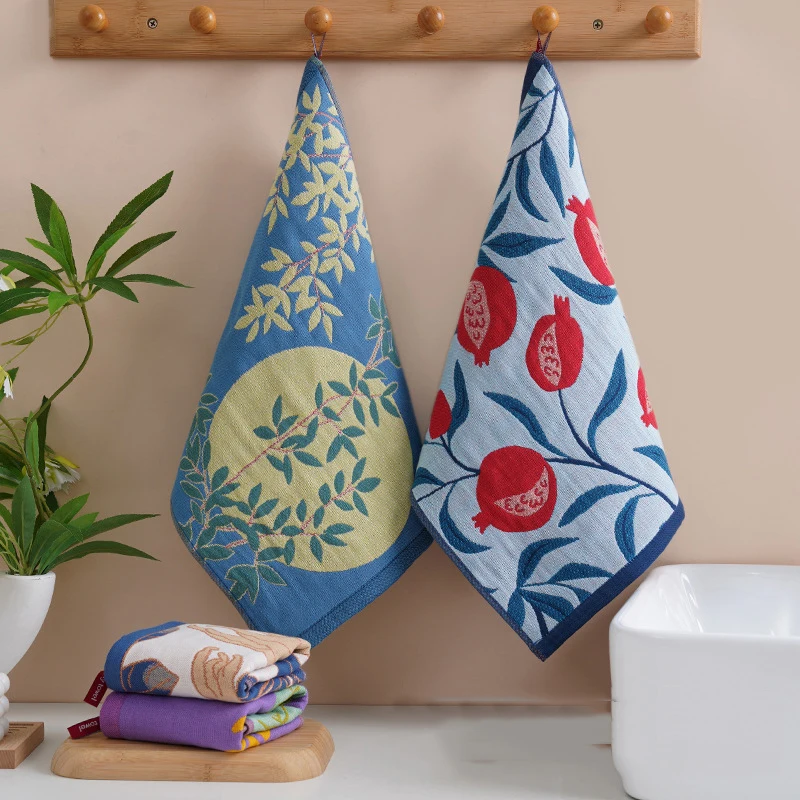 Toalla de mano grande de 34x40cm, toalla de cocina de 4 capas de gasa de algodón puro, paño para platos, toalla de té decorativa de secado rápido para el hogar y el restaurante - imagen 2