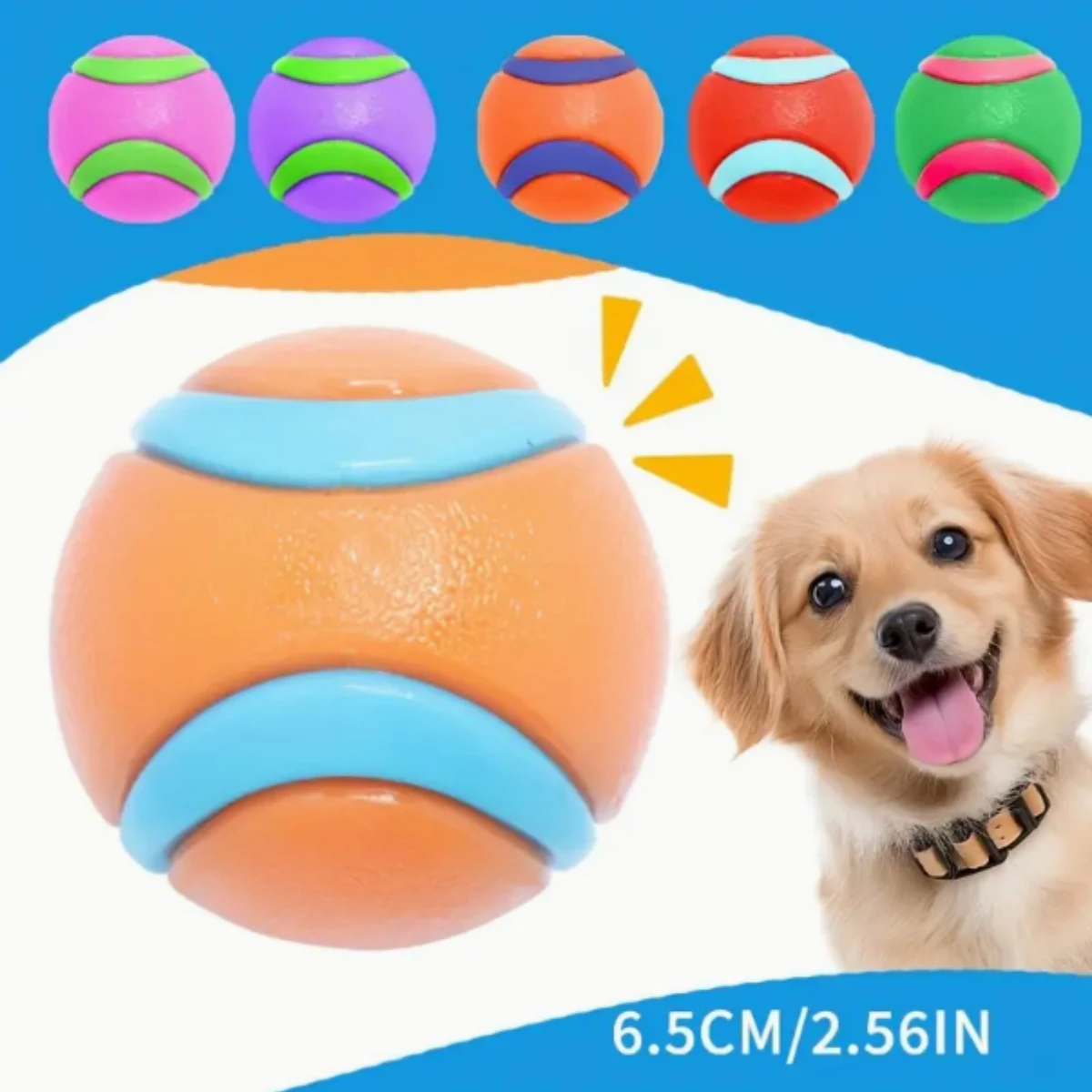 Diseño geométrico de pelota interactiva de juguete para perros, goma termoplástica duradera, dientes molares para mascotas y pelota de entretenimiento - imagen 3