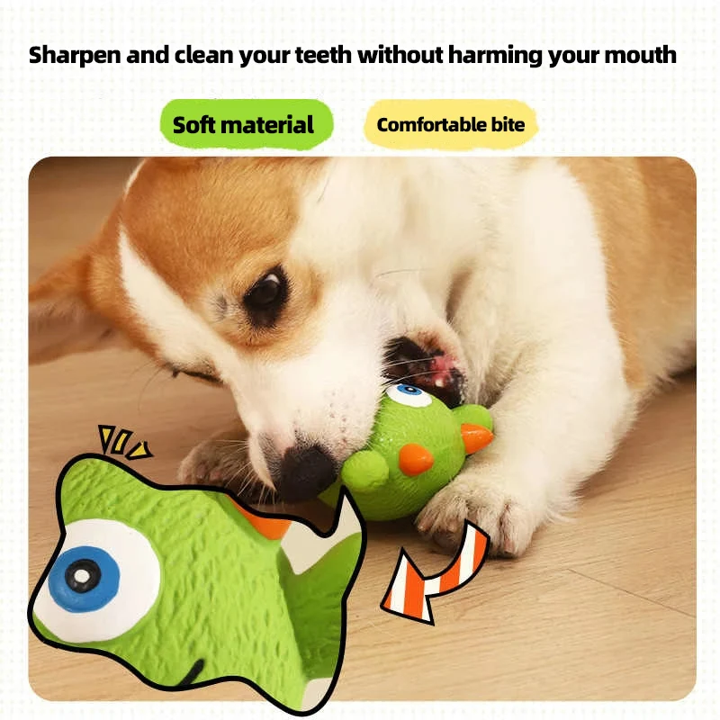 Hoopet-juguetes para masticar de látex para perros, cachorros, Bulldog de peluche, alivio de la dentición, juguetes con sonido peculiar, suministros para mascotas - imagen 3