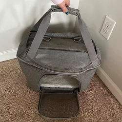 Mochila multiusos para mascotas, bolsa de viaje transpirable 2 en 1 y cama para asiento de coche para perros pequeños, cachorros y gatos, suministros portátiles para mascotas