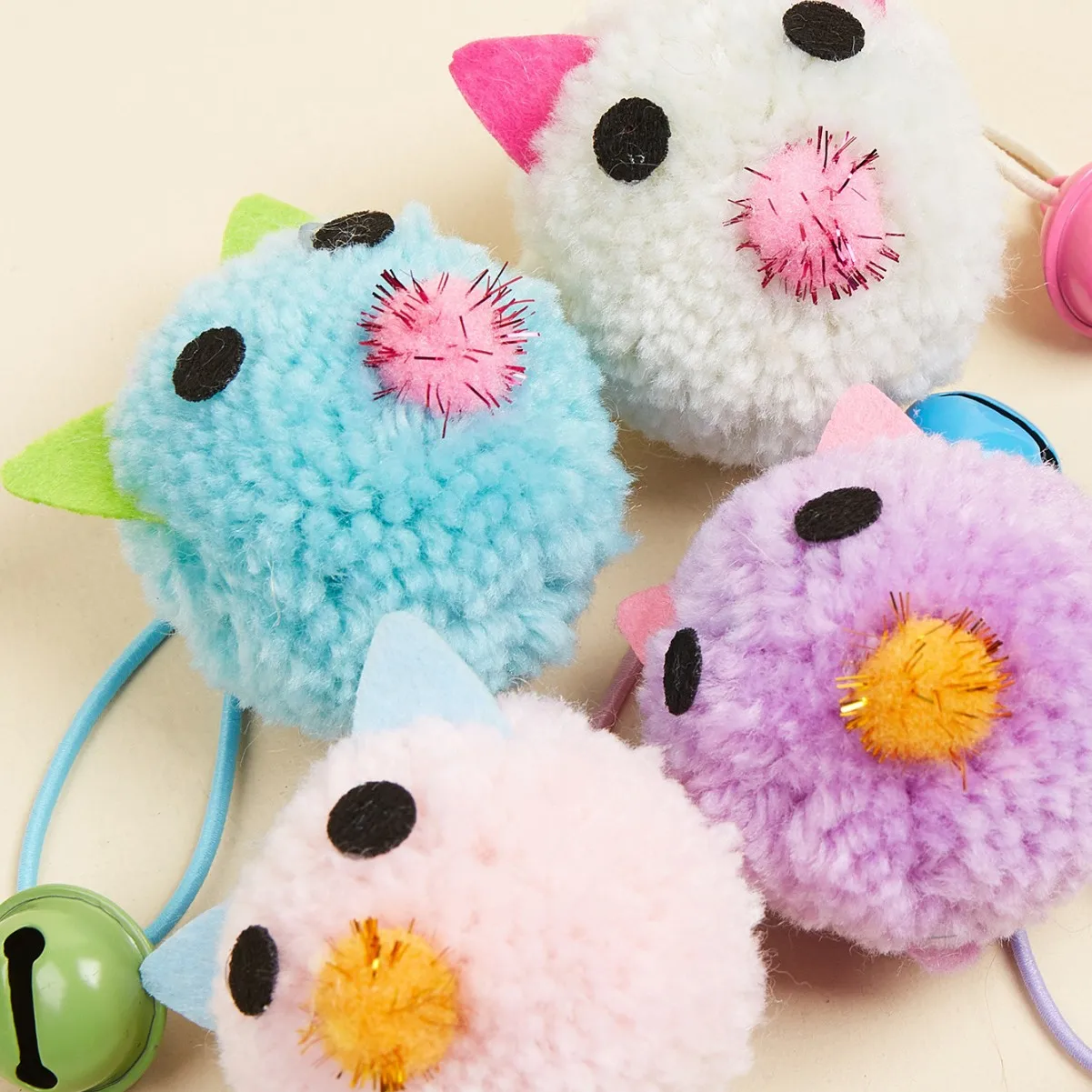 Juguetes para gatos, cuerdas elásticas, lindos juguetes para ratones, campanas, juguetes de peluche entretenidos, suministros para mascotas, accesorios para perros pequeños - imagen 4