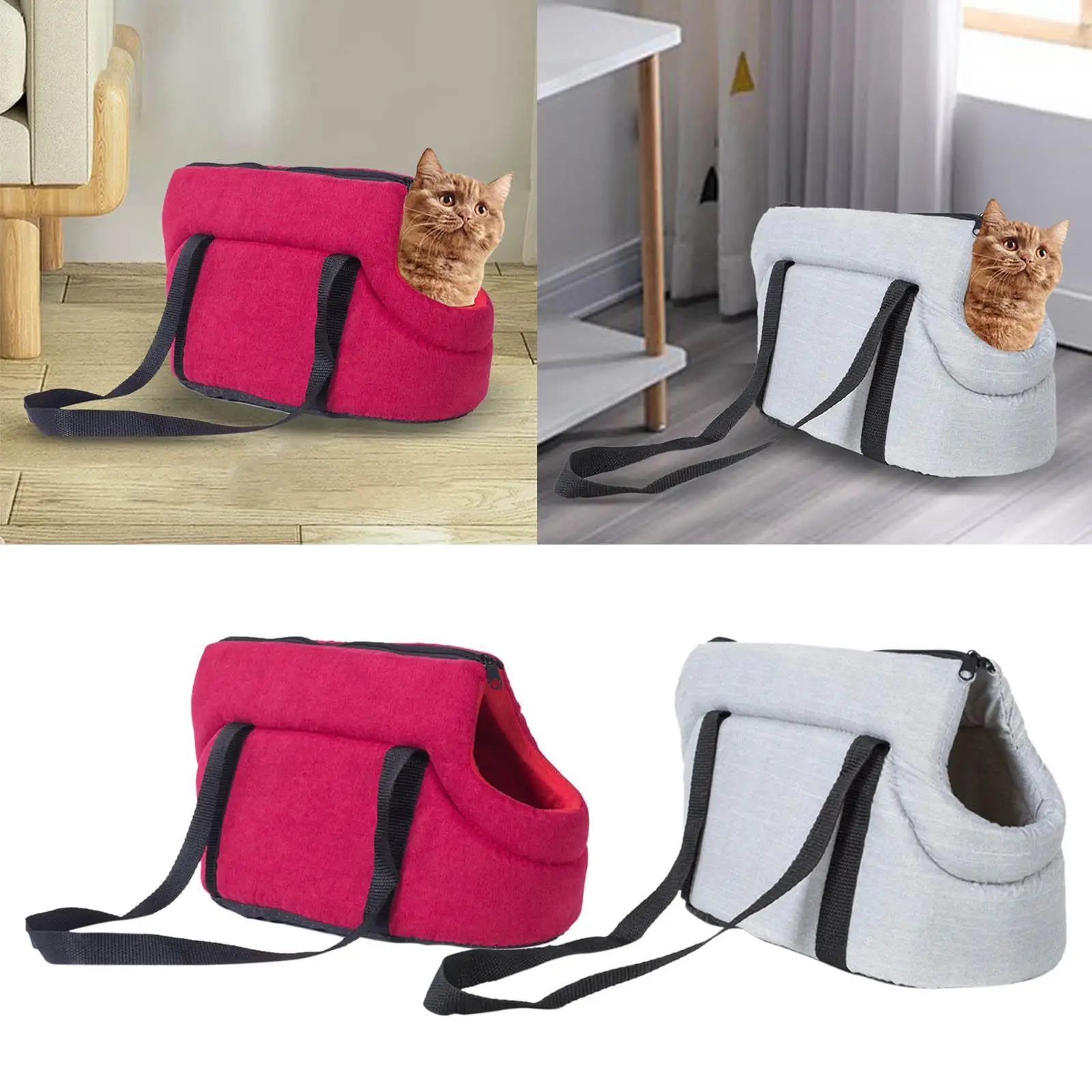 Bolsa de transporte para mascotas, asiento elevador con reposabrazos, transpirable, para perros pequeños, gatos, cachorros y gatitos - imagen 2