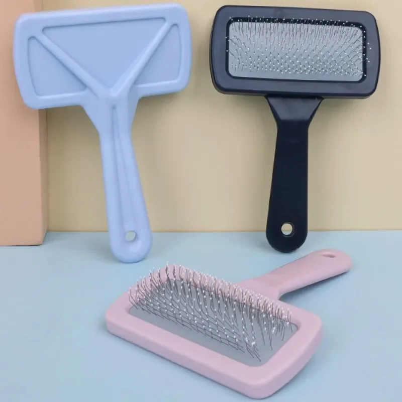 Peine removedor de pelo para mascotas, cepillo de masaje para gatos, peine de pelo para perros, cuidado de mascotas, protección de la piel, cepillos para perros con apertura de nudo de lana - imagen 4