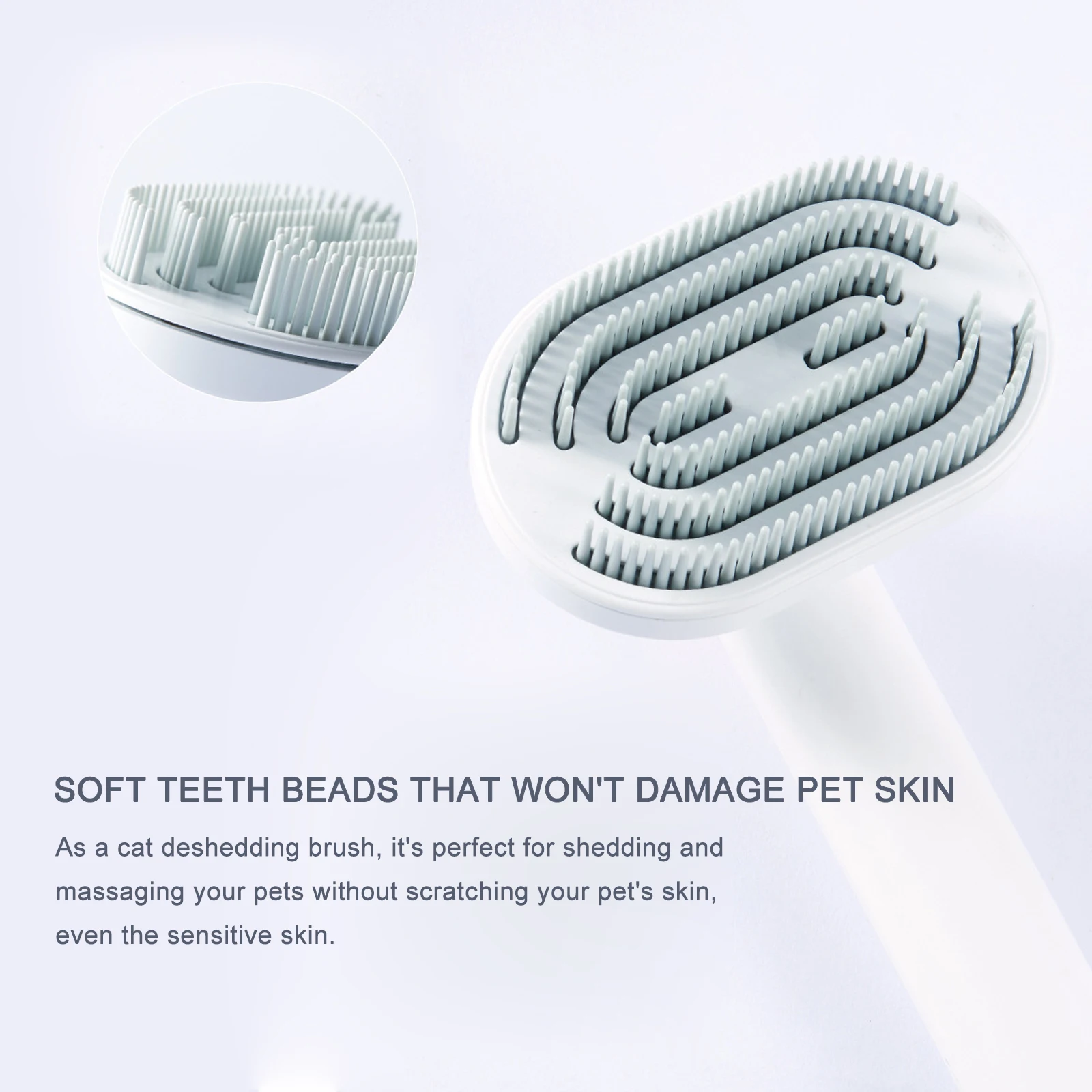 Cepillo de aseo para gatos y perros, peine de masaje con un clic, elimina el vello flotante, suministros de belleza giratorios - imagen 4