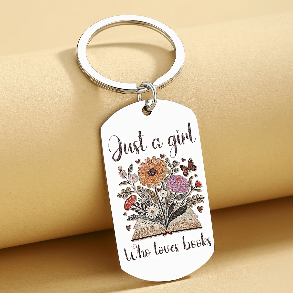 Llavero Just A Girl Who Loves Books - Regalo para mujeres lectoras - imagen 2