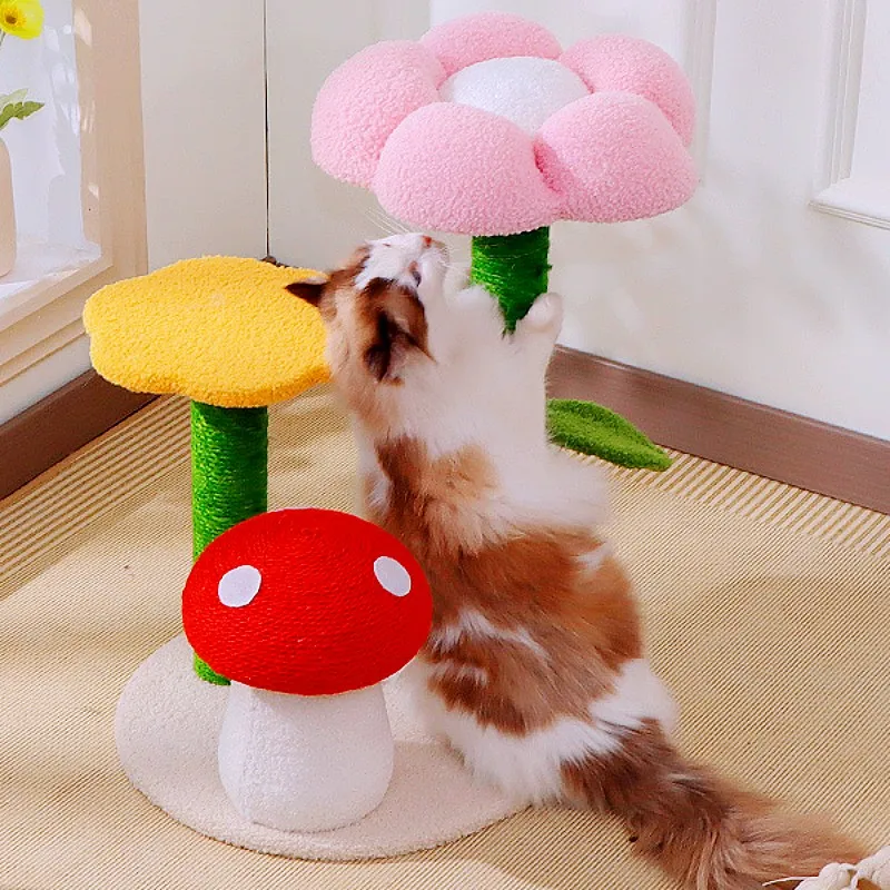 Marco de escalada para gatos, torre de flores para gatos, tablero rascador colorido de Sisal, rascadores para gatos, estante para saltar, muebles para el hogar del árbol