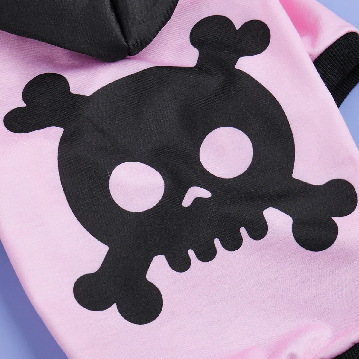 Sudadera con capucha para perro, camisas rosas de Halloween, ropa para perro con patrón de calavera y hueso, sudaderas para perro, ropa para mascotas, ropa de tortuga - imagen 5