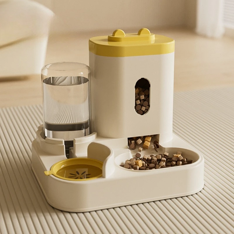 Yellow Pet Feeders