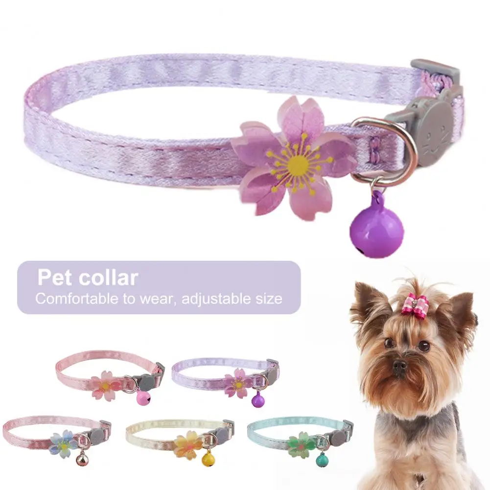 Collar de tela con campana para mascota, Collar de moda para cachorros, perros y gatos - imagen 2