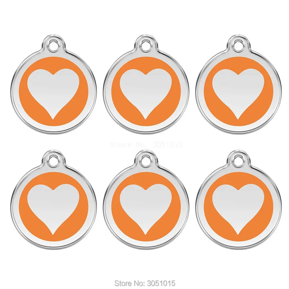 Venta al por mayor, 100 Uds., Collar con etiqueta de identificación para perro y gato, accesorios personalizados, Collar grabado, cadena, suministros para productos con nombre de etiqueta para perro - imagen 5