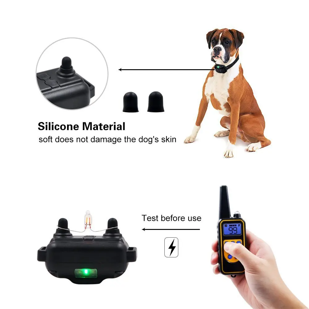 Productos para mascotas, entrenador para perros, dispositivo antiladridos con Control remoto, Collar para perros de entrenamiento de larga distancia, productos para mascotas - imagen 3