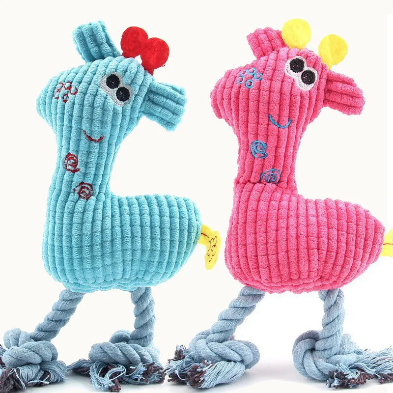 Soundmaking PetToy-jirafa para perro, juguetes para masticar agresivos, juguetes de peluche resistentes para perros grandes, suministros interactivos para mascotas - imagen 2