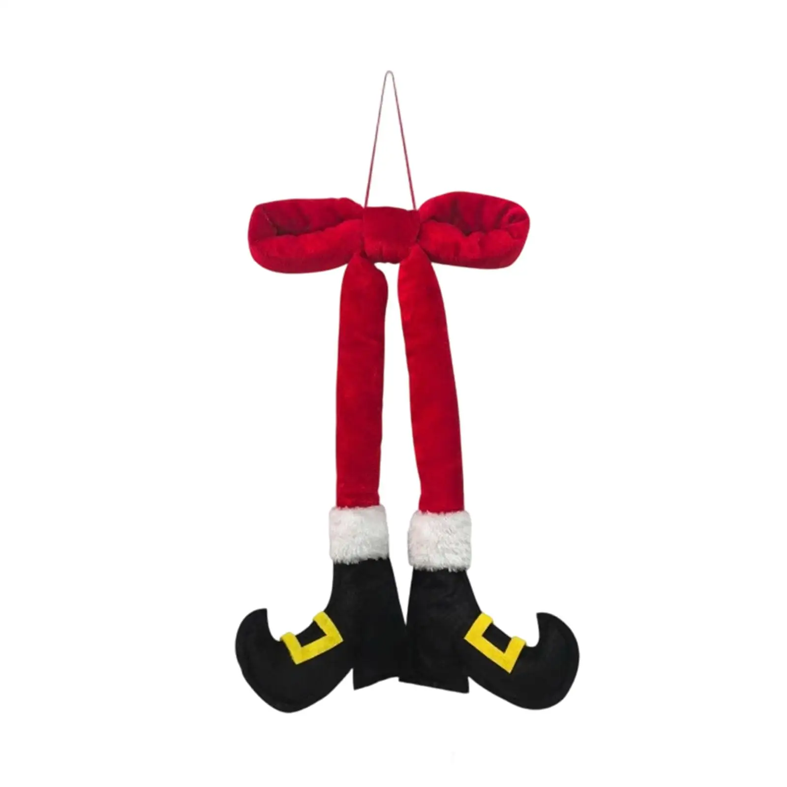 Patas de elfo de Navidad colgantes decoración de piernas de Papá Noel lindo colgante decorativo de coche novedoso - imagen 3