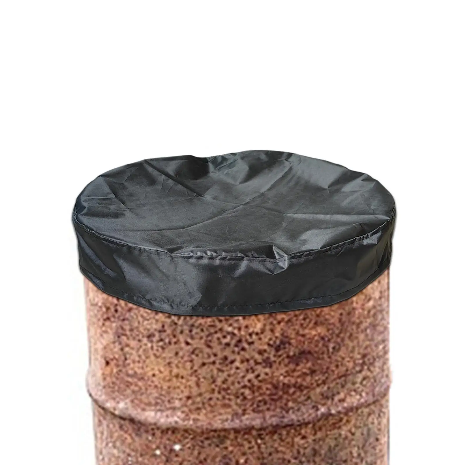 55 Gallon Drum Cover with Drawstring Easily Install Stretchable Waterproof Universal Accessories Industrial Barrel Cover
