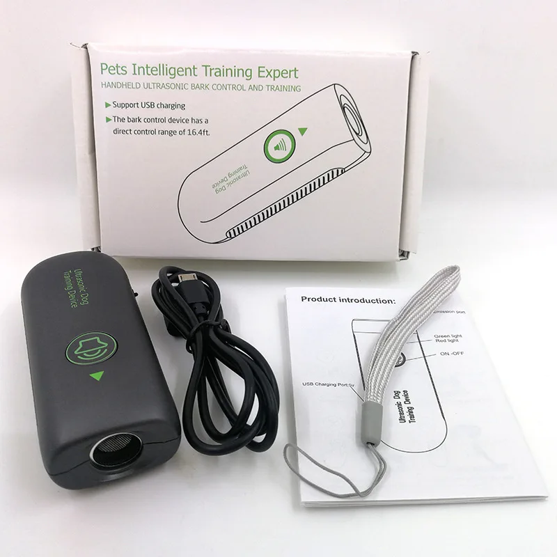 Nuevo Entrenador ultrasónico de mano para perros, tapón para ladridos, productos para mascotas