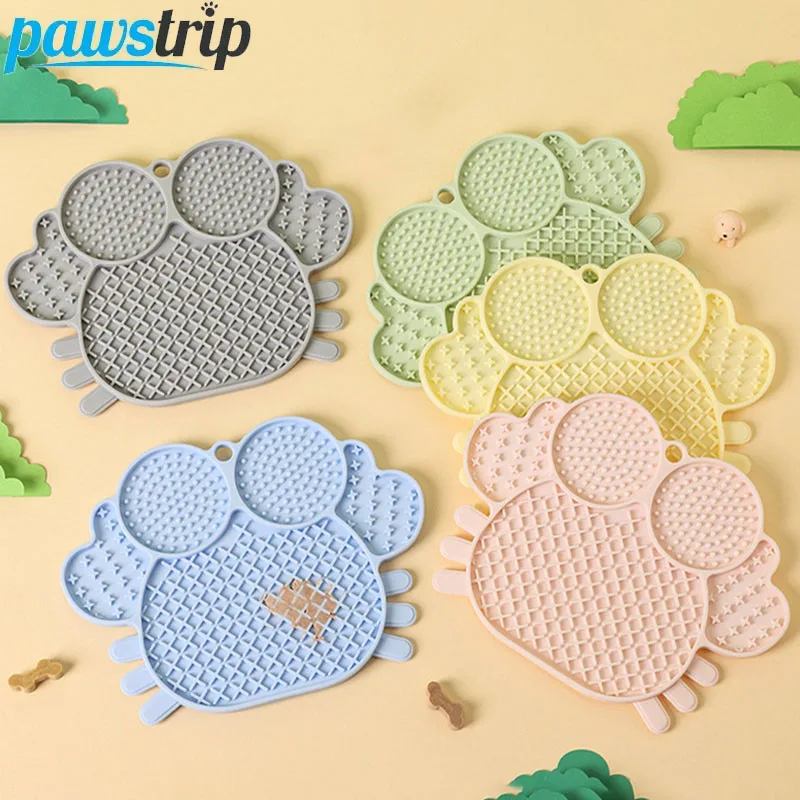 Alfombrilla comedero lento de silicona para perros y gatos, lamer