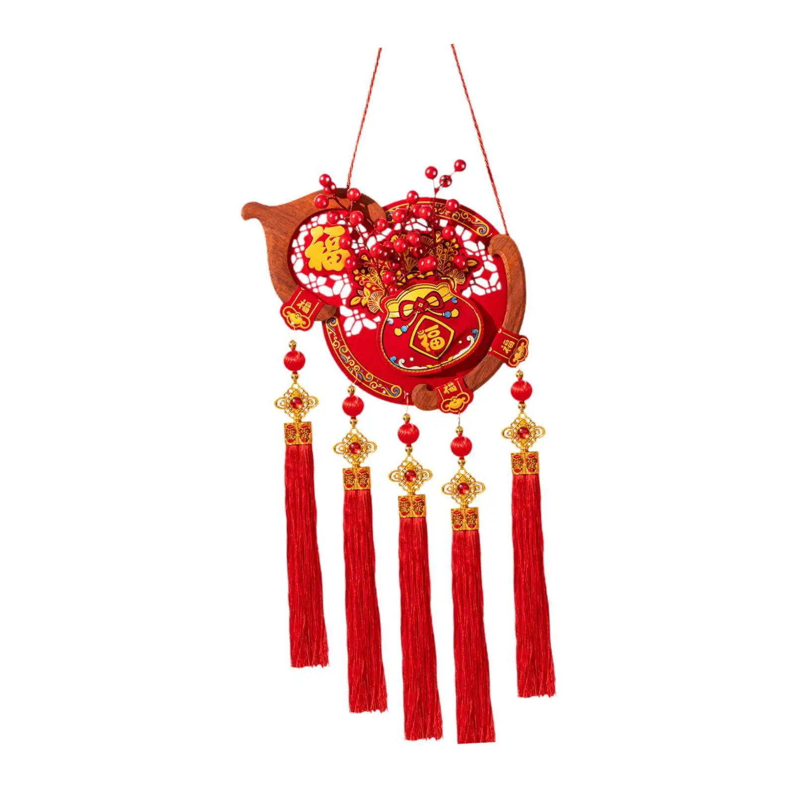 Decoración de Año Nuevo Chino, accesorio de fotografía ligero, decoración de fiesta, Festival de Primavera, colgante de personaje Fu para entrada de ventana, 2026 - imagen 2