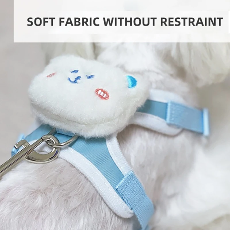 Conjunto de correa de arnés para perros pequeños, arnés ajustable para cachorros y gatos, chaleco, Bulldog Francés, Chihuahua, Pug, correa para caminar al aire libre