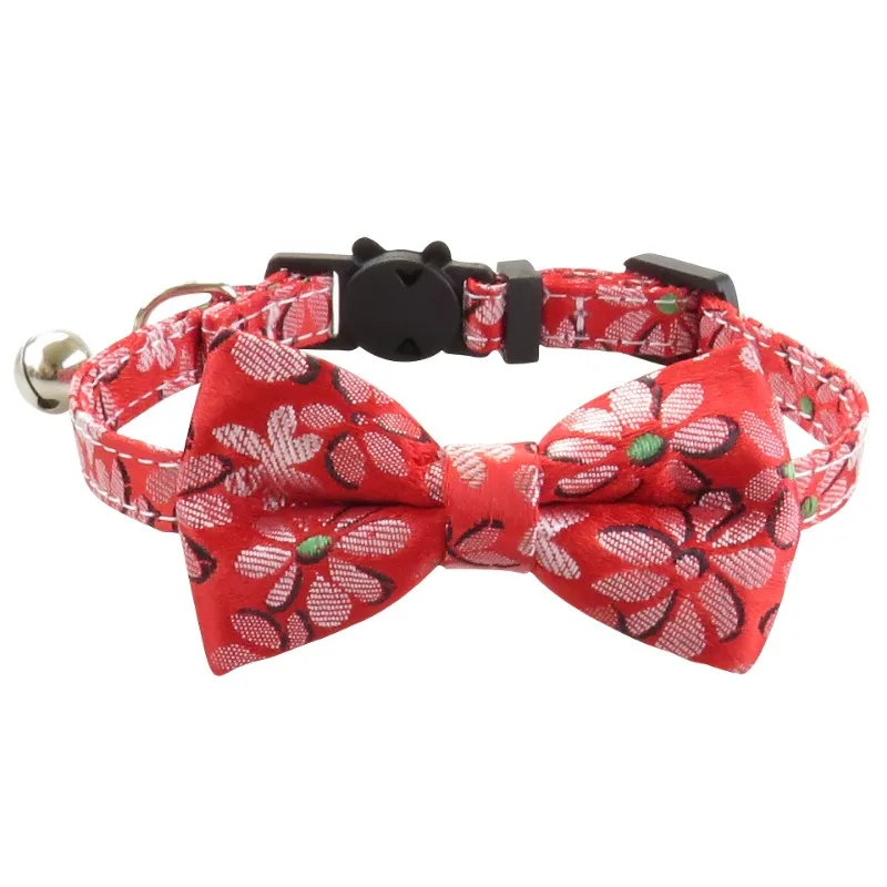 Collar de gato personalizado, etiqueta de nombre, lazo desmontable, hebilla de seguridad ajustable, pajarita, campana - imagen 3