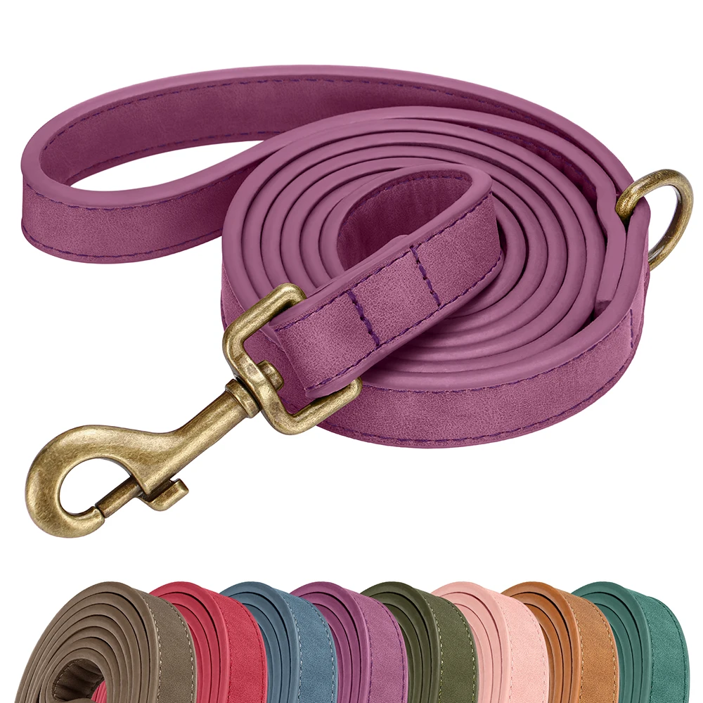 Correa de paseo para perros pequeños y medianos – Cuero PU resistente