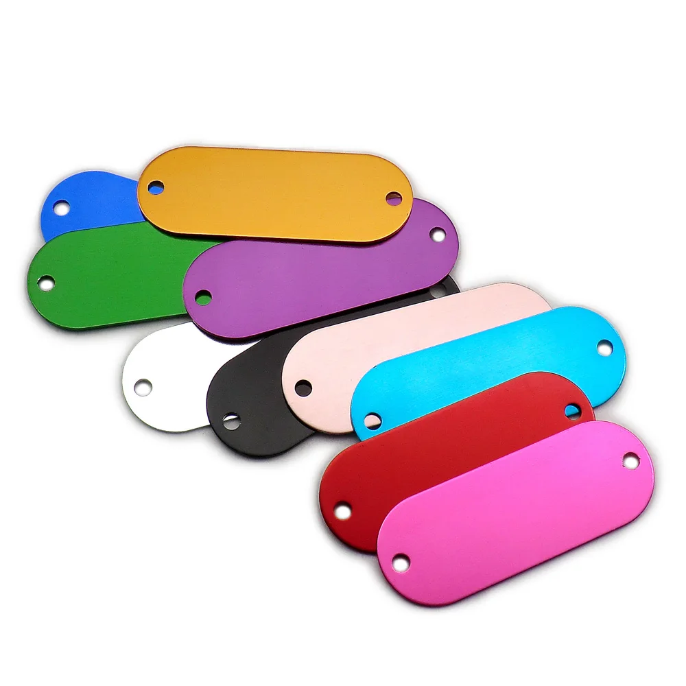 Venta al por mayor, 100 Uds., etiqueta de identificación personalizada para perros y gatos, etiquetas de aluminio con nombre para perros y gatos, Collar para cachorros, etiqueta con placa de identificación antipérdida para perros