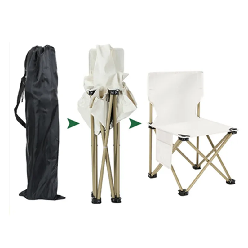 Silla plegable ultraligera portátil con bolsa de almacenamiento, silla de pesca, silla para acampar al aire libre, sillas para jardín, té y café, viaje y playa - imagen 2