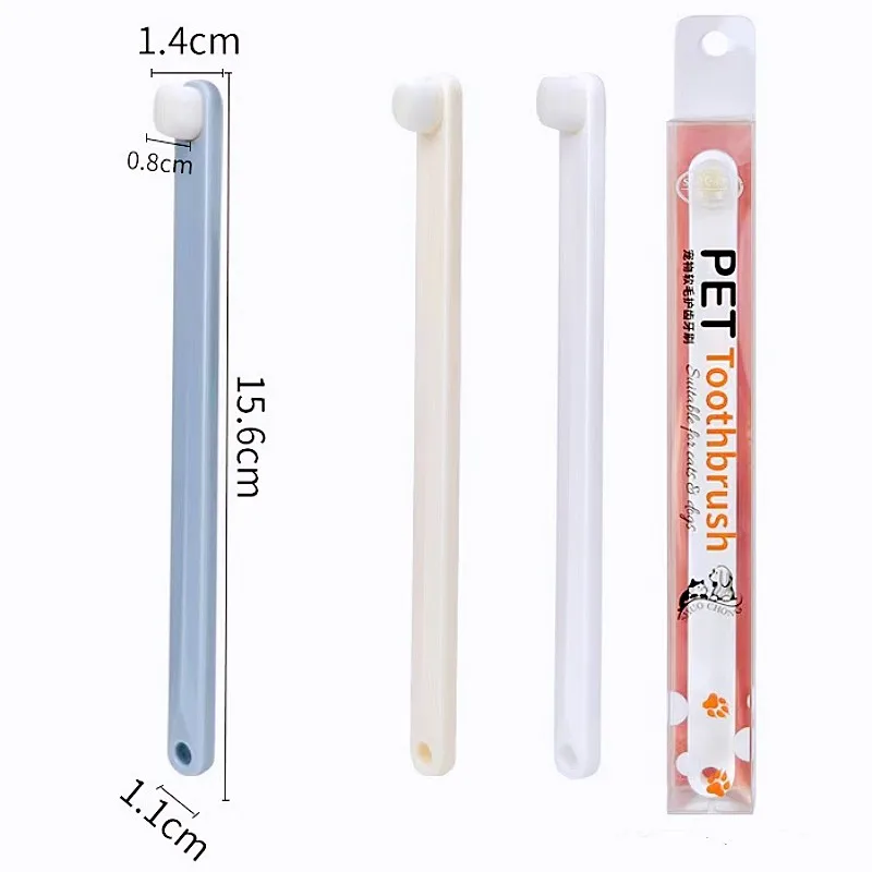 Cepillo de dientes para mascotas, cepillos de dientes de cabeza pequeña para perros, cepillo de pelo suave y denso para limpieza de dientes de perros, cuidado bucal, suministros para mascotas