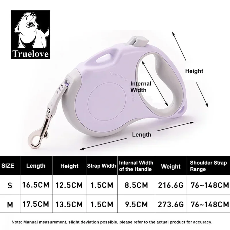 Correa retráctil para perros Truelove sin enredos, cinta de nailon fuerte de 16 pies, bloqueo de pausa de freno con una sola mano, propietarios de perros y gatos, confiable TLL5001 - imagen 4