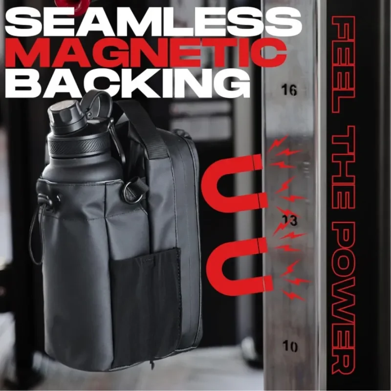 Bolsa magnética para botella de agua, soporte para vasos específico para gimnasio con imán fuerte para deportes y actividades al aire libre, bolsa portátil - imagen 2