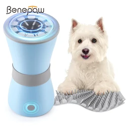 Limpiador eléctrico de patas para perros, cepillo silicona USB