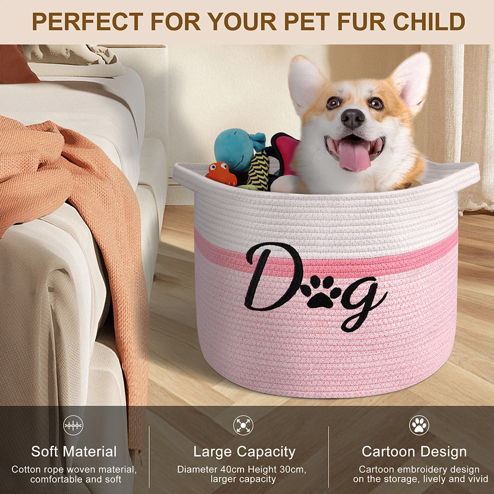 Cesta de juguete duradera para perros, contenedor plegable para mascotas, caja de accesorios, contenedor de cosas, artículos diversos, organizador de cestas, caja de herramientas para el hogar - imagen 3