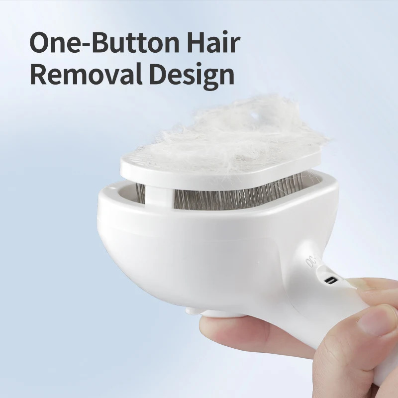 ROJECO-peine para el cabello en aerosol para mascotas, alisador de pelo eléctrico profesional, cepillo para masaje de mascotas y gatos, cepillo de vapor para el cuidado del cabello - imagen 3