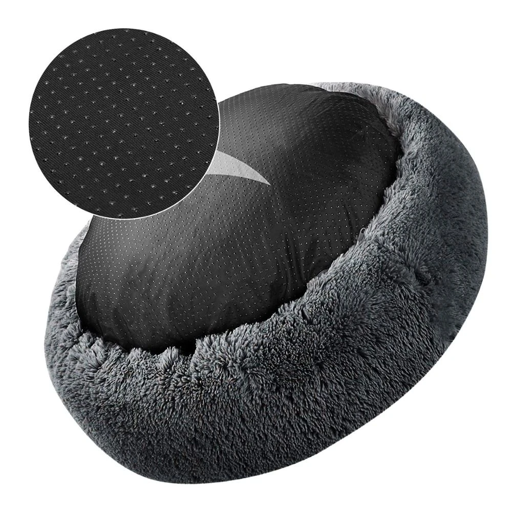 Cama para perro Donut, cesta redonda grande, camas de felpa de invierno para perros, accesorios medianos, perrera esponjosa, productos para cachorros pequeños y gatos - imagen 4