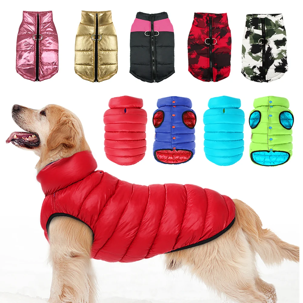 ropa calida perros chaleco impermeable chaqueta invierno perros abrigo 3 capas gruesas ropa mascotas traje perros pequeños medianos grandes S-7XL