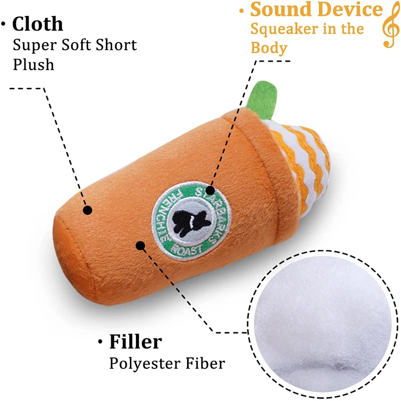 Juguete chirriante para masticar mascotas, juguete de pana de felpa para dentición, suministros de entrenamiento para perros pequeños - imagen 5