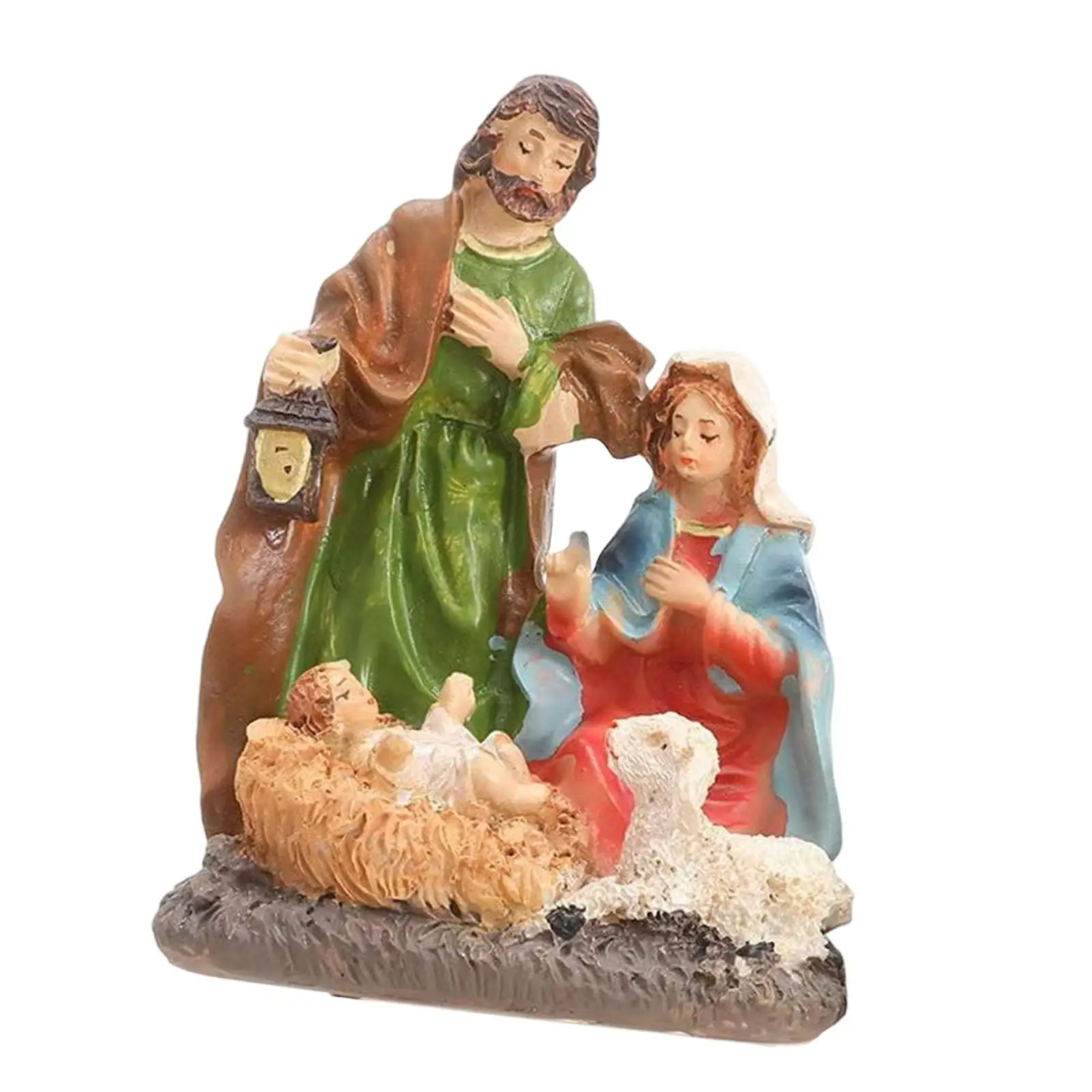 Christmas Nativity Figurine Set Xmas Statue Collection Holy Family for Farmhouse Christmas Nativity Figurine Set Xmas Statue Collection Holy Family for Farmhouse