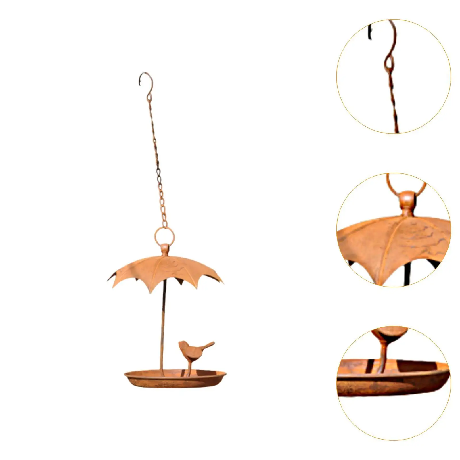 Hanging Bird Feeder Ornament Rustic Retro Design Decorative for Outside Yard Courtyard Outdoor