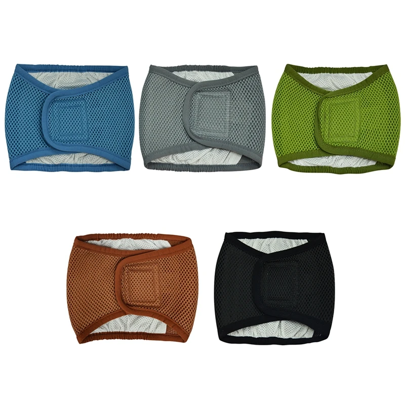Pañales lavables para perros masculinos, bandas absorbentes reutilizables antifugas para el vientre del perro, envoltura transpirable para mascotas para incontinencia - imagen 3