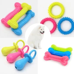 Juguete mordedor hueso para perros pequeños – Goma blanda resistente
