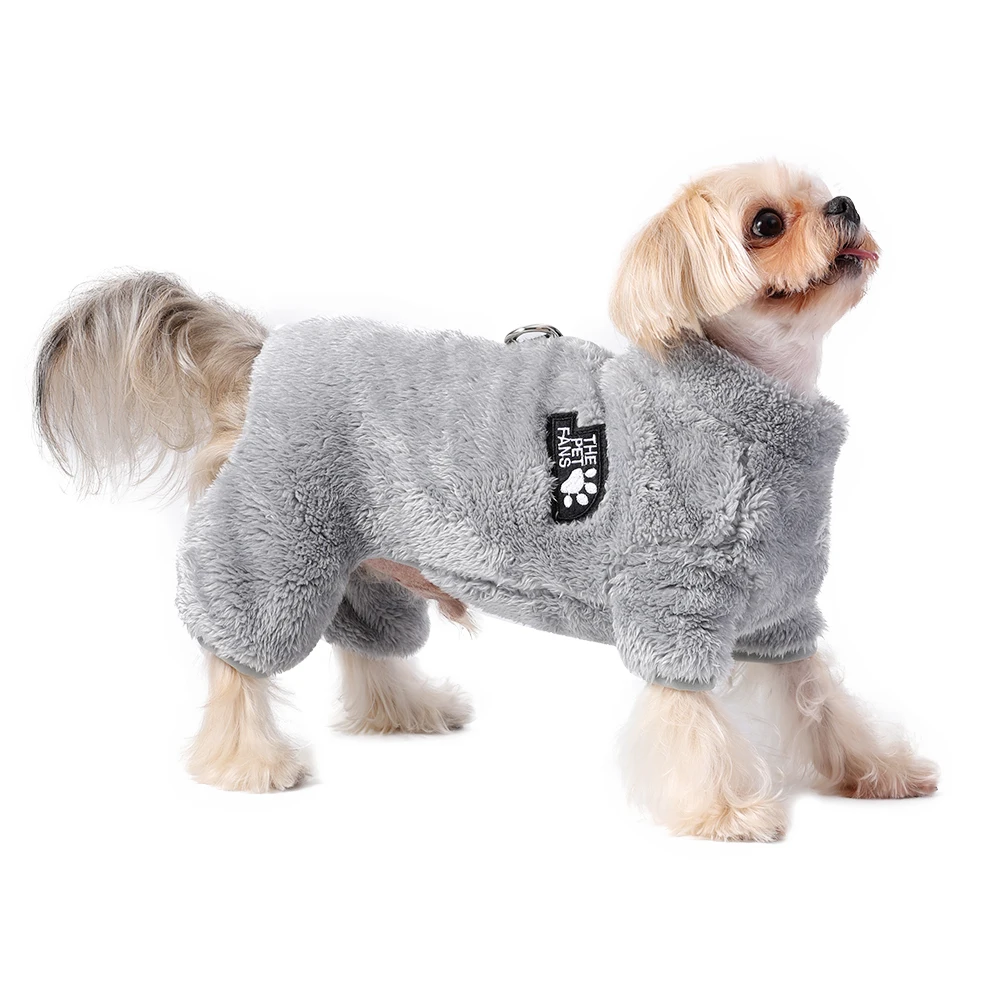 Abrigo de forro polar para perros pequeños – Cremallera y anillo para Chihuahua - imagen 3