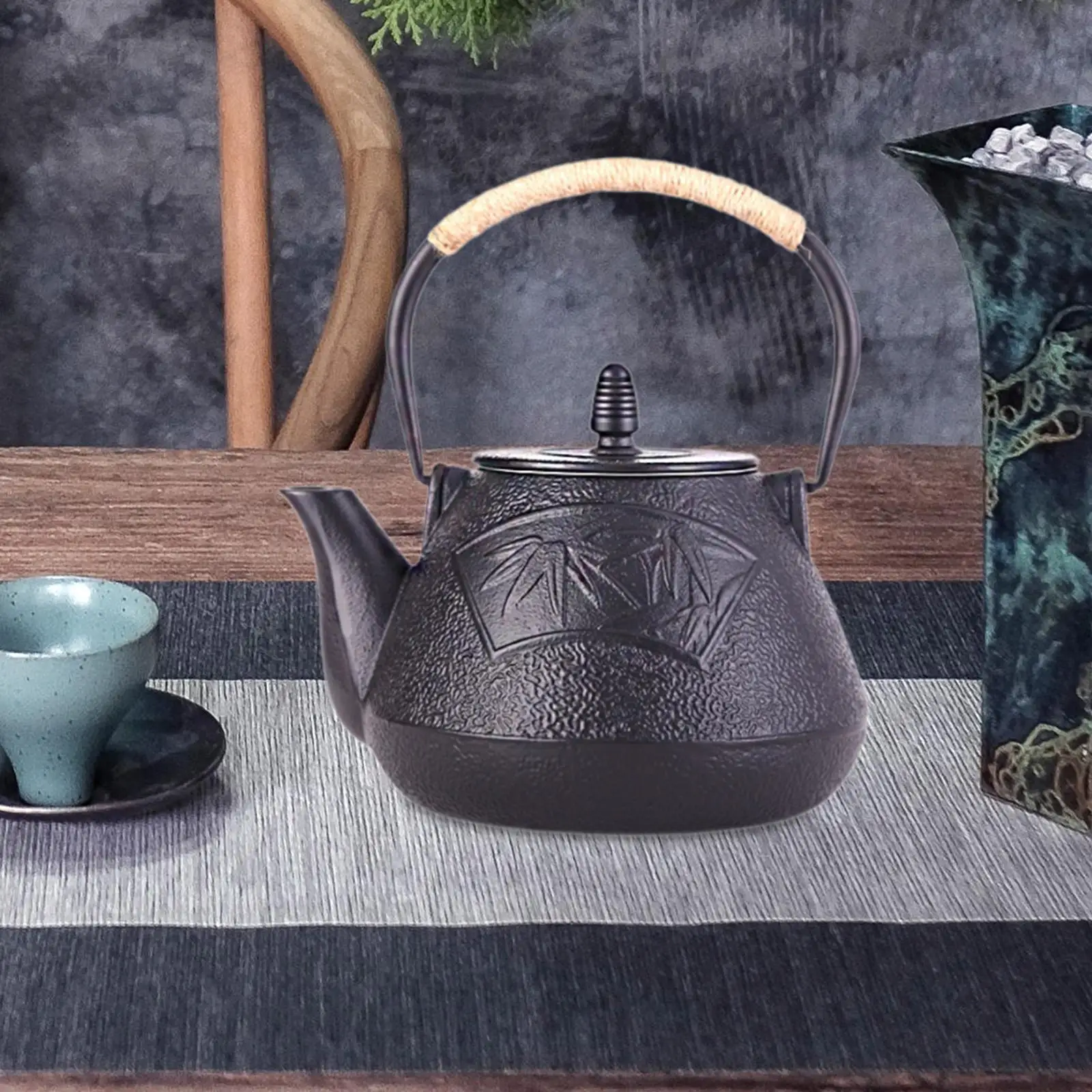 Tetera de hierro fundido, tetera tradicional para cocina, hogar, sala de té, Hotel, regalo de inauguración de la casa