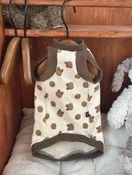 Sphynx Chaleco de algodón para gato - ropa de verano caqui suave