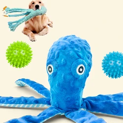Juguete pulpo peluche sonoro para perros – interactivo y divertido