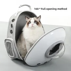 Transportín transparente para gatos: bolsa portátil y espaciosa
