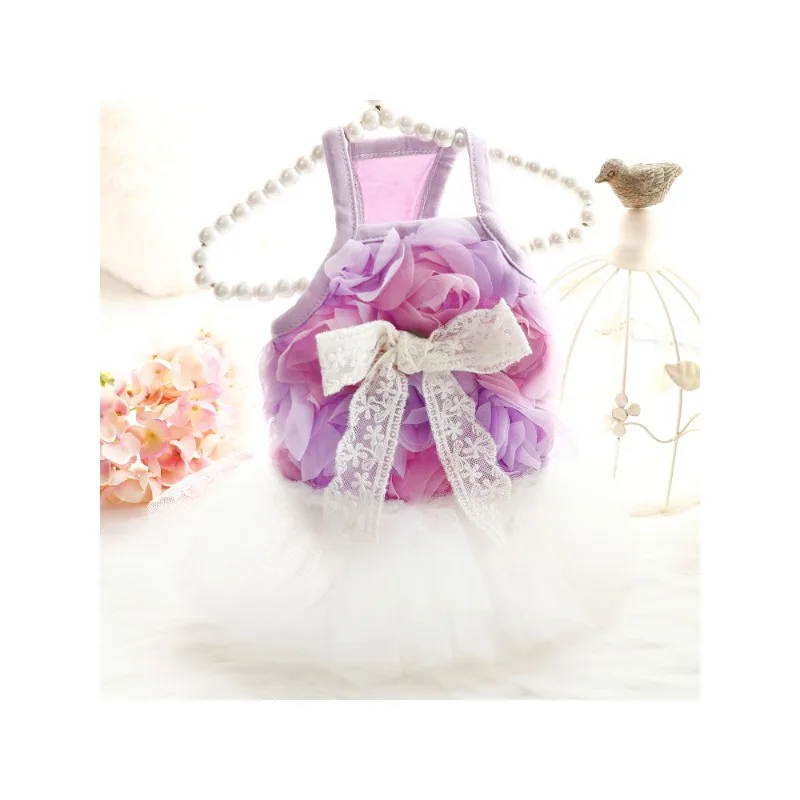 Vestido princesa de tul transpirable y cómodo para perro pequeño - imagen 2