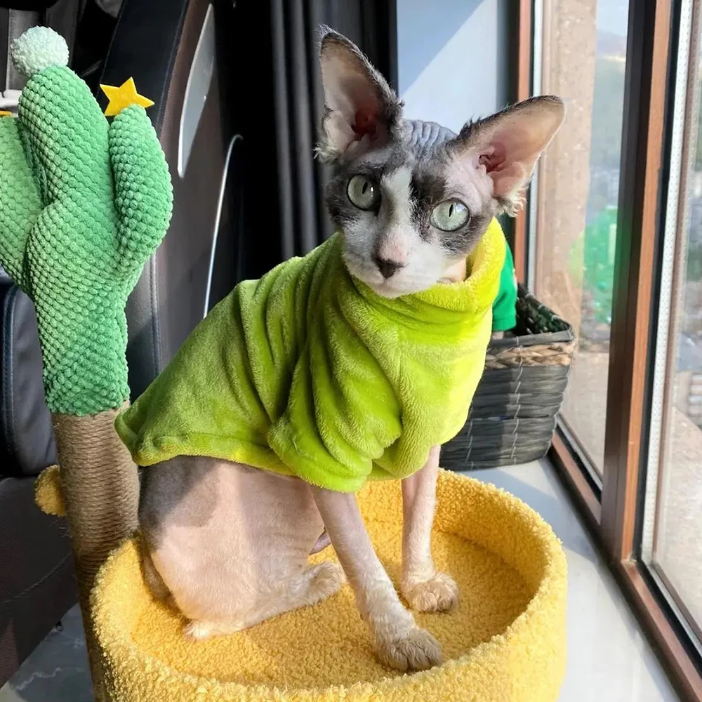 Suéter de invierno para perros y mascotas, ropa cálida y gruesa para gatos, jerséis siameses para gatos y gatitos, trajes para gato sphynx mascotas - imagen 4