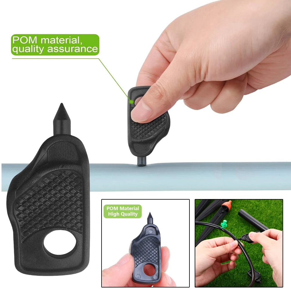 Tubo de riego por goteo de 1/4 ", línea de distribución en blanco, manguera de agua, tubo de riego de jardín para sistema de riego de jardín con punzones - imagen 4